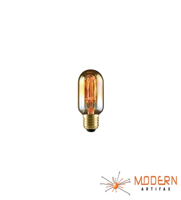 Edison Radio Style Light Bulb Tubular Smoke Amber Glass Vintage 30W